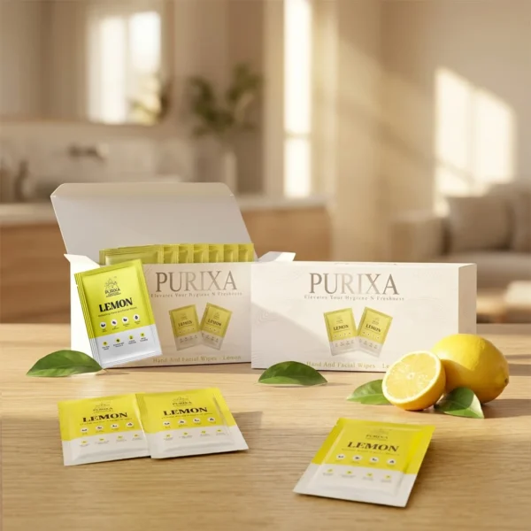 Purixa Lemon Refreshing Wipes