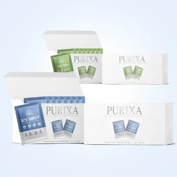 Purixa Aloe Vera + Icy Mint Refreshing Wipes