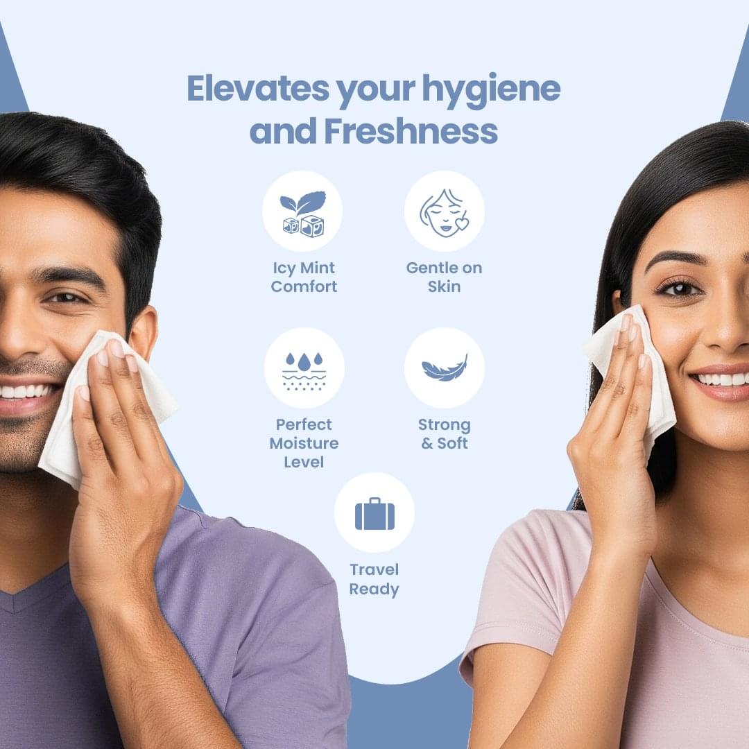 elevate your hygiene icy mint wipes